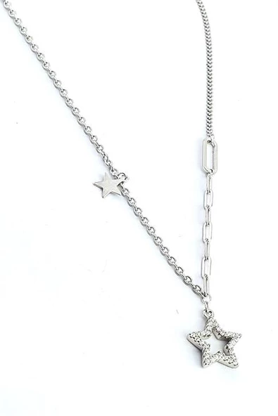 Yıldız Figürlü 925Ayar Gümüş İtalyan Tasarımı Özel Seri Trend Kolye ürün görseli