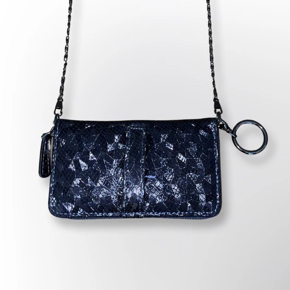 Axıs Kadın Askılı Cüzdan Janjanlı Lacivert Ax103 - 5