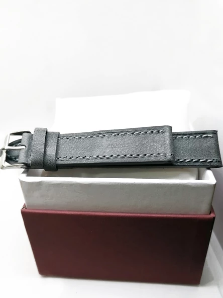 Fado&Her Saate Uyumlu Hakiki  Deri Saat Kordonu 22   mm  (40) - Resim 2