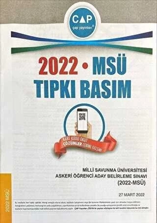 Çap Yayınları 2022 MSÜ Tıpkı Basım Çıkmış Sorular