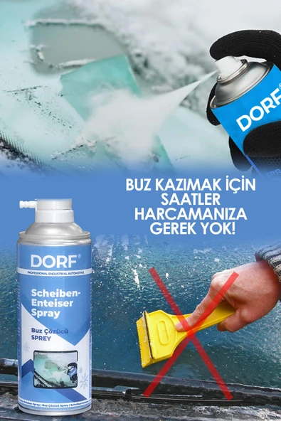 dorf Buz Çözücü Oto Cam Buz Çözücü Sprey 400ml Made in Germany - Resim 2