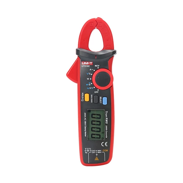 UNIT UT-210C AC 200A True RMS Yüksek Hassasiyetli Mini Dijital Kelepçe Multimetre;UNİT