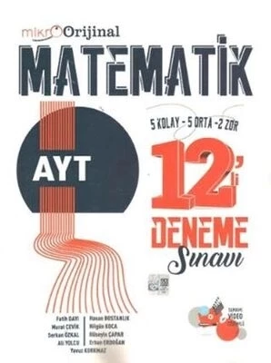 Orijinal Yayınları Orijinal Mikro AYT Matematik 12 li Deneme Sınavı