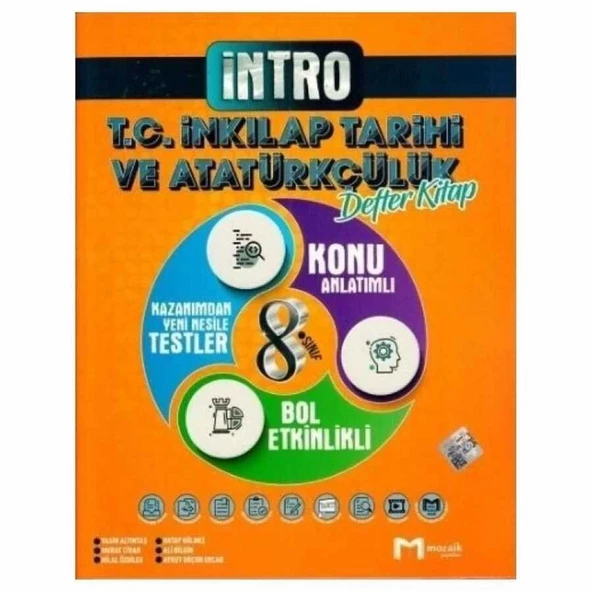 LGS 8. Sınıf T.C İnkılap Tarihi ve Atatürkçülük İntro Konu Anlatımlı Defter Kitap