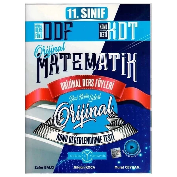 11. Sınıf Matematik ODF KDT Orijinal Ders Föyleri Konu Değerlendirme Testleri