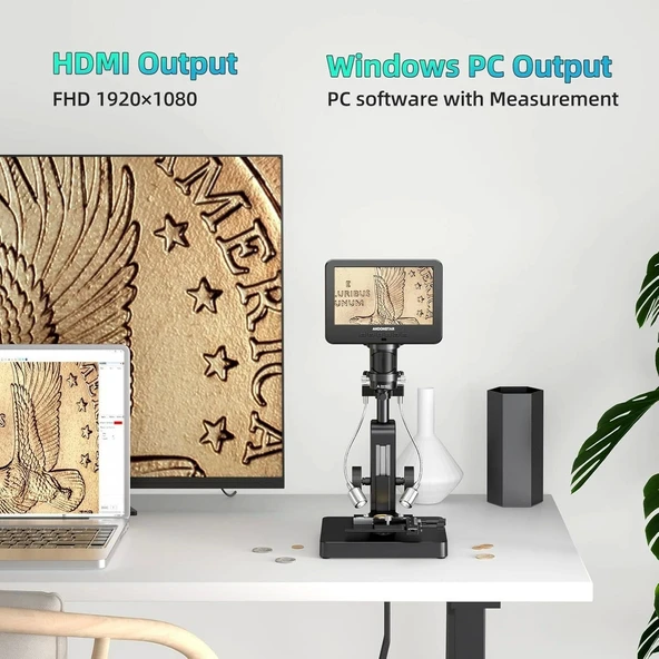Andonstar AD266S 20X-5000X HDMI Dijital Mikroskop, 5 Lens 2160P - 4