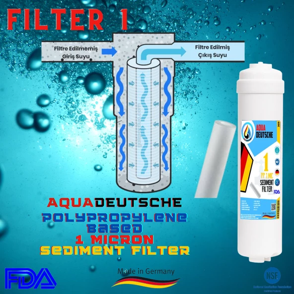 AQUA DEUTSCHE  KAPALI KASA 7 FİLTRE 14 AŞAMA SU ARITMA CİHAZI FİLTRE SETİ - 2