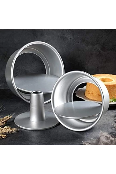 Kek Kalıbı Yuvarlak Şekil Alüminyum 1 Adet ağız çapı 16 cm yükseklik 7 cm - 3