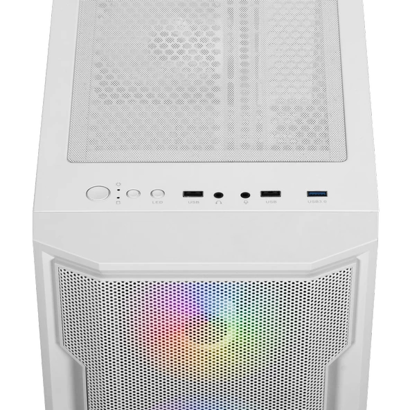 GAMDIAS ATHENA M6 Lite WH, 850W, Tempered Glass, Mesh, ARGB, 80+ Bronze, ATX, White Edition, GAMING KASA - 3