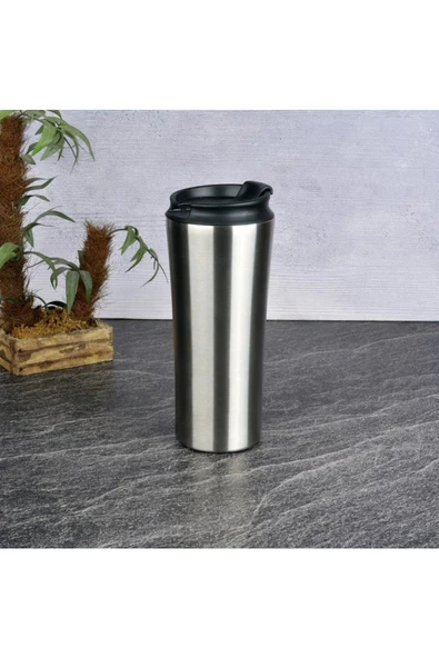 380 ML Çelik Çift Katlı Mug Termos Flip Kapak