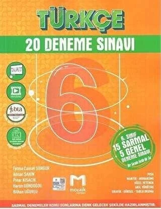 Mozaik Yayınları 6. Sınıf Türkçe 20 Deneme Sınavı