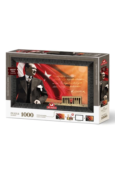 Atatürk Ve Anıtkabir 1000 Parça Çerçeveli Puzzle 5697