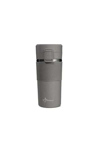 KAHVE KUPASI İÇİ DIŞI ÇELİK ÇİFT KATLI TERMOS MUG 400 ML - 3