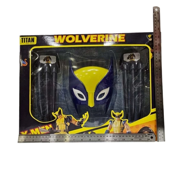 Wolverine Maske ve Eldiven Karakter Seti Büyük Maskeli Set