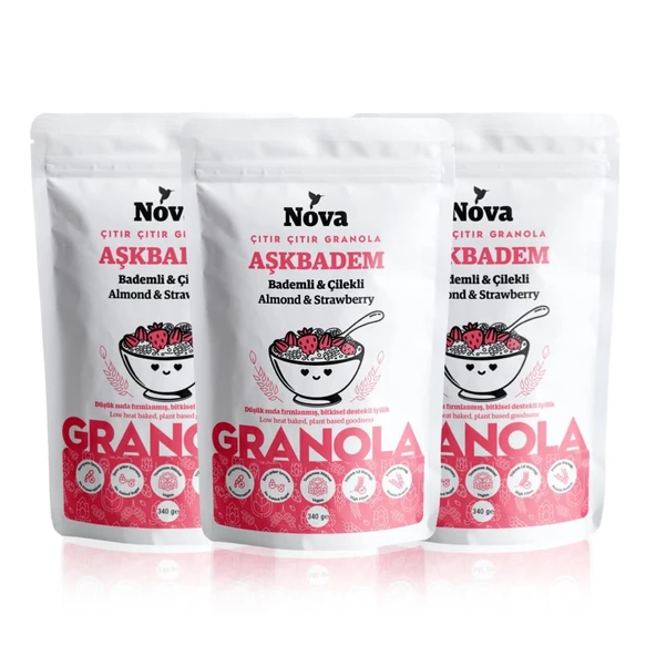 Nova Granola Aşkbadem  340 Gr X 3 Paket - 2