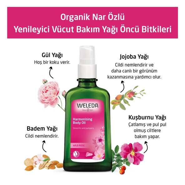 Weleda Organik Yabani Gül Özlü Yenileyici Vücut Bakım Yağı 100ml - 7