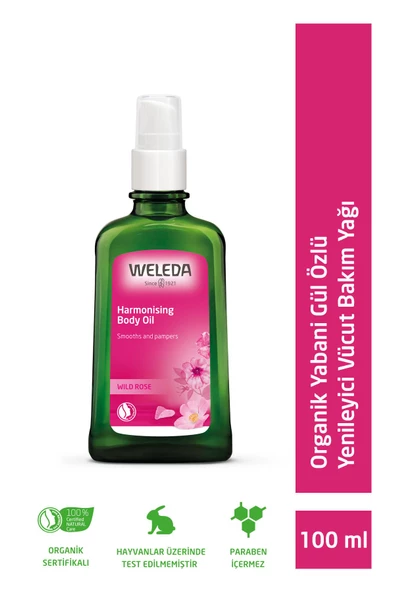 Weleda Organik Yabani Gül Özlü Yenileyici Vücut Bakım Yağı 100ml