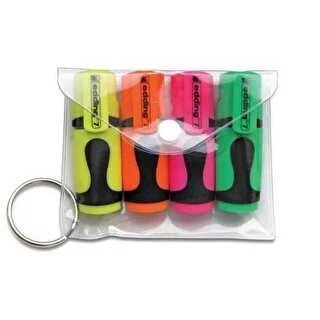 Edding 7 Mini Fosforlu Kalem 4`lü Set Karışık