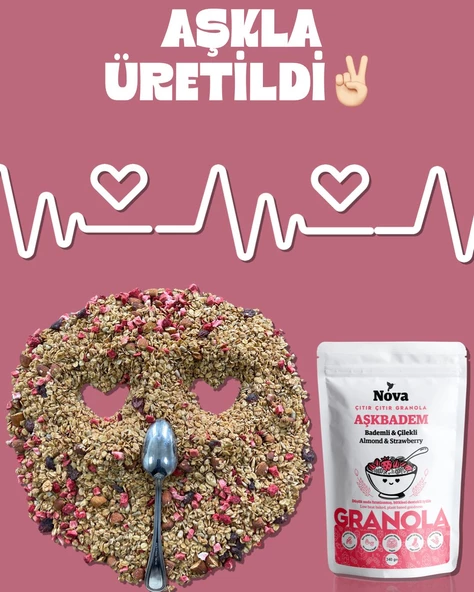 Mix Paket 1 (KAKAO, MUZ VE FINDIKLI-VİŞNELİ VE BİTTER ÇİKOLATALI-BADEMLİ VE ÇİLEKLİ) 340 g - 2