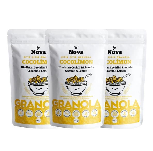 Nova Granola COCOLİMON 340 Gr x 3 PAKET