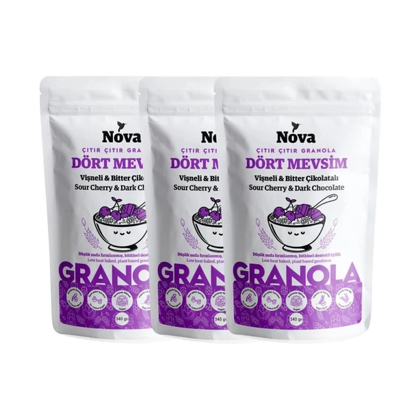 NOVA GRANOLA DÖRT MEVSİM 340 GR x 3 PAKET ürün görseli