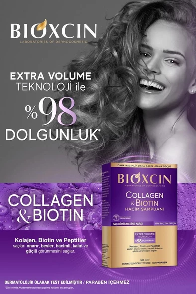Bioxcin Collagen & Biotin Ekstra Hacim Şampuanı 300 ml 3 Al 2 Öde - Resim 8