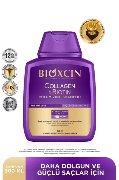 Bioxcin Collagen & Biotin Ekstra Hacim Şampuanı 300 ml 3 Al 2 Öde - Resim 2