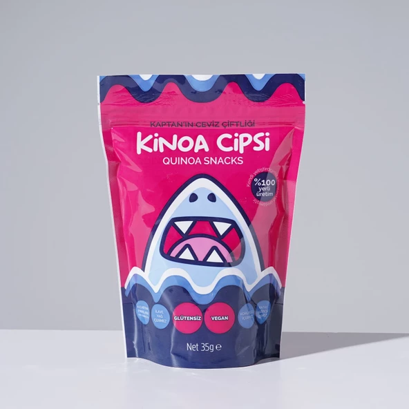 Kaptan`ın Ceviz Çiftliği Sağlıklı Atıştırmalık Glütensiz ve Vegan Kinoa Cipsi (35 G)