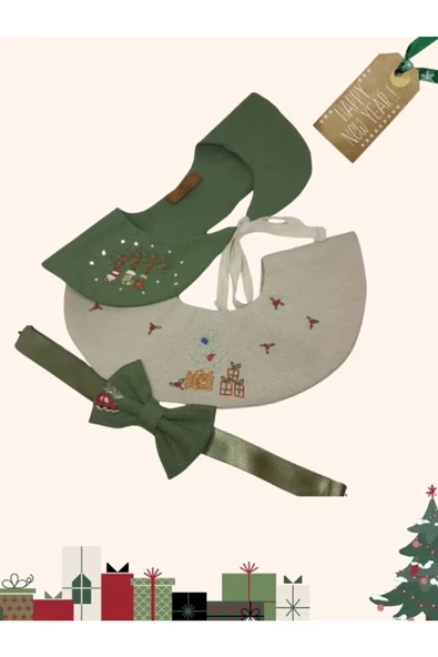 Kız Çocuk Yeşil Nakışlı Elbise Yakası Yeşil (1-8 Yaş ) - 3