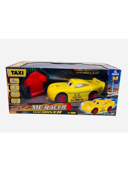 Uzaktan Kumandalı Şimşek Mcqueen Taksi Araba Pilli Full Fonksiyon Oyuncak
