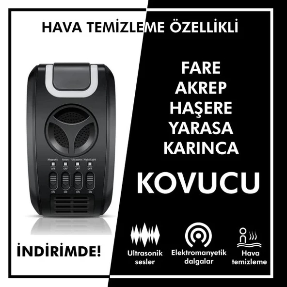 HAVA TEMİZLEME ÖZELLİKLİ ULTRASONİK FARE  HAŞERE ENDELLEYİCİ