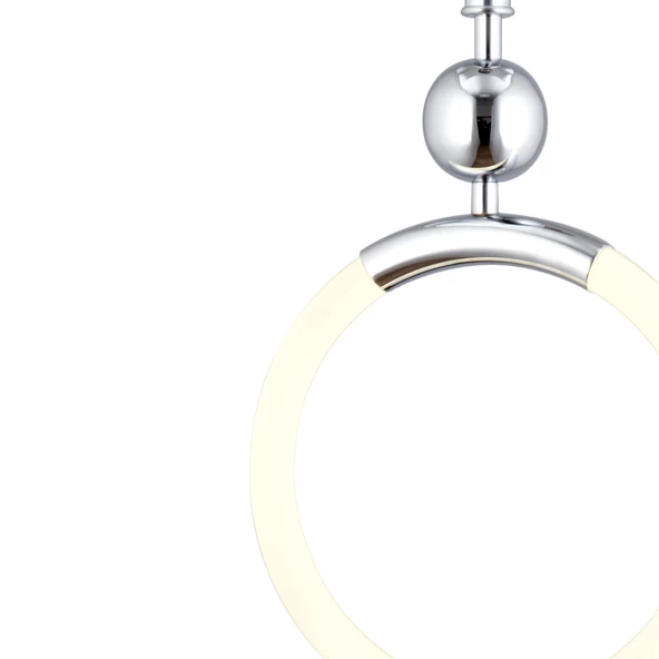 Apliqa Struer Tekli Krom Ledli 20 Watt Modern Koridor, Yatak Odası Salon Sarkıt Led Avize - Resim 4