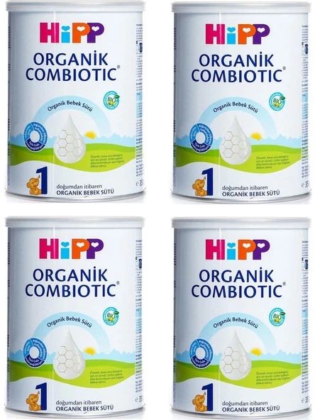 Hipp 1 Organik Combiotic Bebek Sütü 350 gr 4 Adet