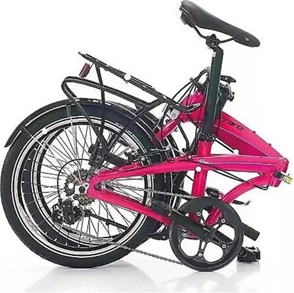 CARRARO FLEXI 106 KATLANIR BİSİKLET 320H V 20 JANT 6 VİTES FUSYA SİYAH BEYAZ - Resim 2