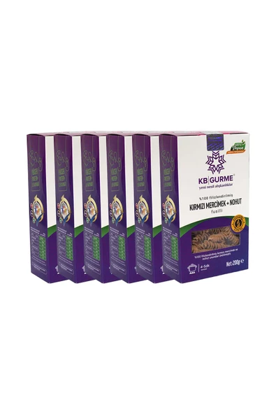 Kb Gurme Glutensiz & Vegan Kırmızı Mercimek + Nohut 200gr 6 Adet