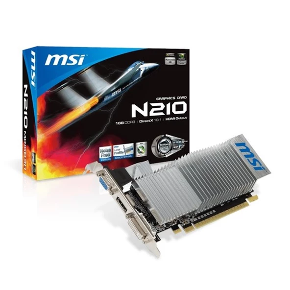 MSI G210 1GB N210-1GD3/LP DDR3 64bit HDMI DVI PCIe 16X v2.0 Fansız ürün görseli