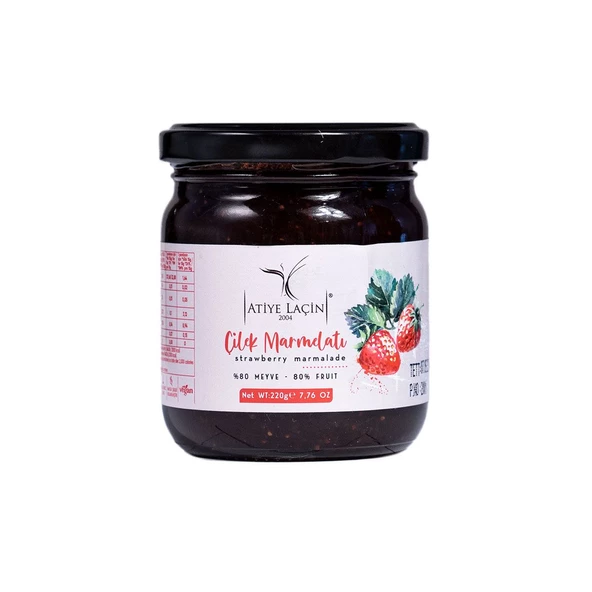 Atiye Laçin 220 G Çilek Marmelatı