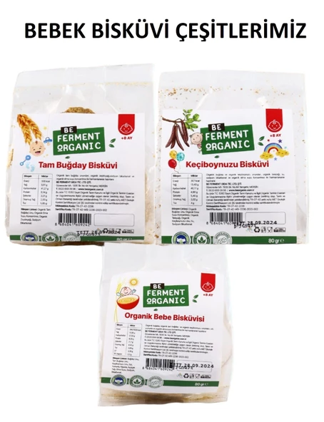 Organik Bebek Bisküvisi 80 gr