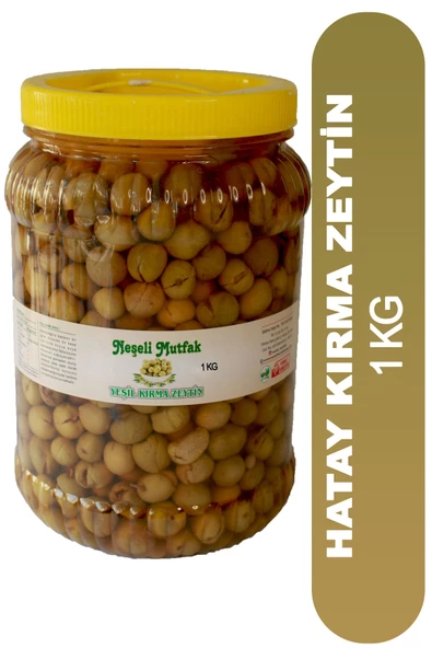 Neşeli Mutfak Halhali Yeşil Kırma Zeytin 1 Kg