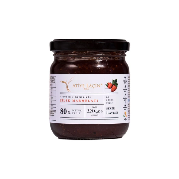 Atiye Laçin 220 G Çilek Marmelatı Şekersiz