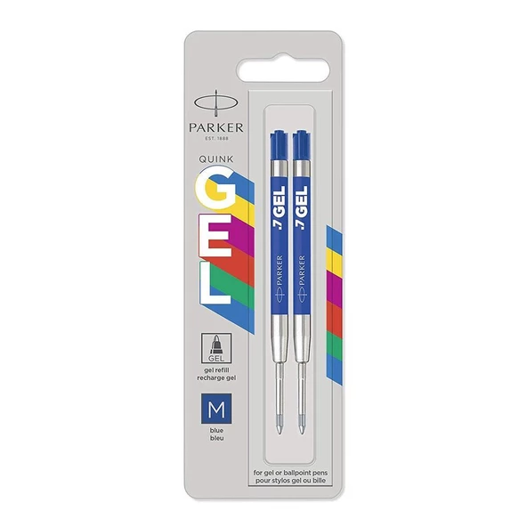Parker Jel Kalem Refili M Uç Mavi Plastik Gövde Jel Kalem Yedeği 2 Li Paket