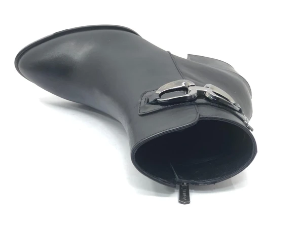 Venüs Rani Hakiki Deri Topuklu Ortopedik Kadın Bot - Resim 5