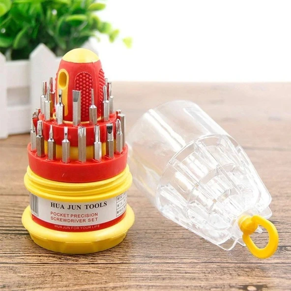 Tornavida Seti 30+1 Parça Değiştirilebilir Uç Mini Tamirci Set - 4