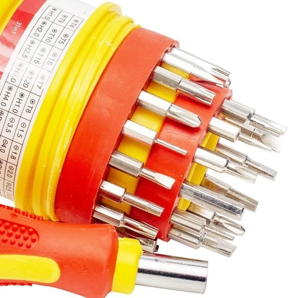 Tornavida Seti 30+1 Parça Değiştirilebilir Uç Mini Tamirci Set - 3