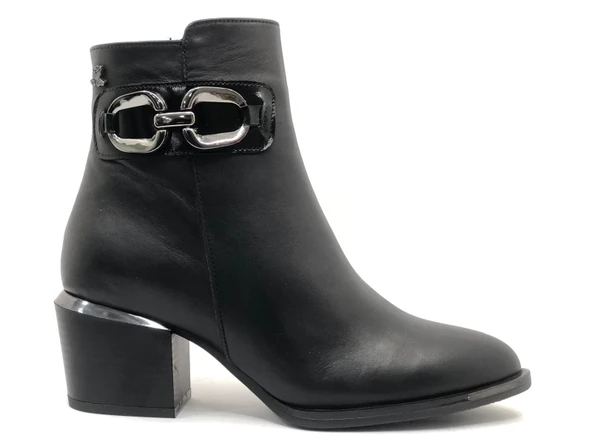 Venüs Rani Hakiki Deri Topuklu Ortopedik Kadın Bot - Resim 2