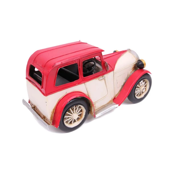 T.Concept Dekoratif Dayanıklı Metal Nostaljik Araba Kırmızı 0510ZJ-986 - 4