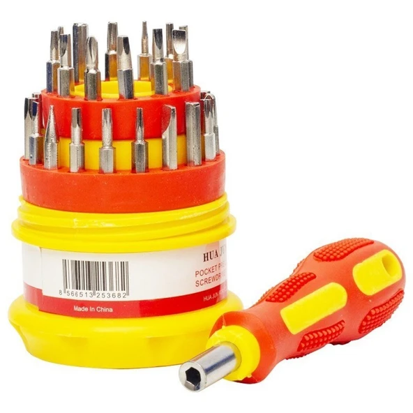 Tornavida Seti 30+1 Parça Değiştirilebilir Uç Mini Tamirci Set - 1
