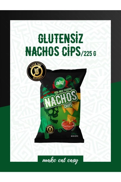Aly Glutensiz Nachos Cips 225 gr
