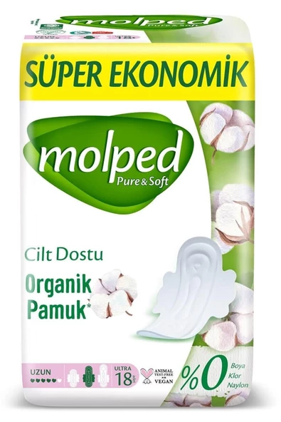 Molped Pure & Soft Uzun Süper Ekonomik Ped 18 Li