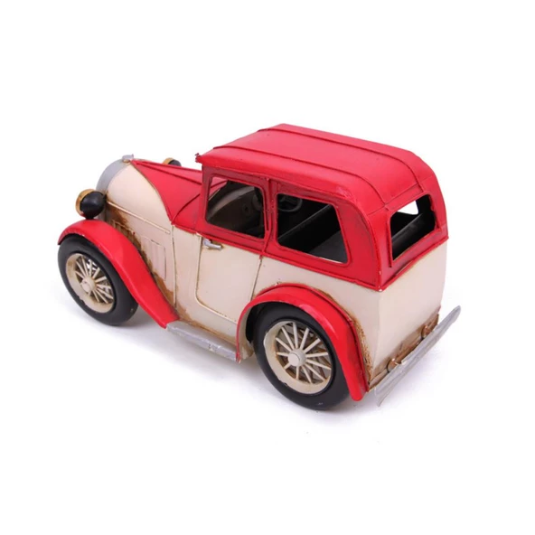 T.Concept Dekoratif Dayanıklı Metal Nostaljik Araba Kırmızı 0510ZJ-986 - 3